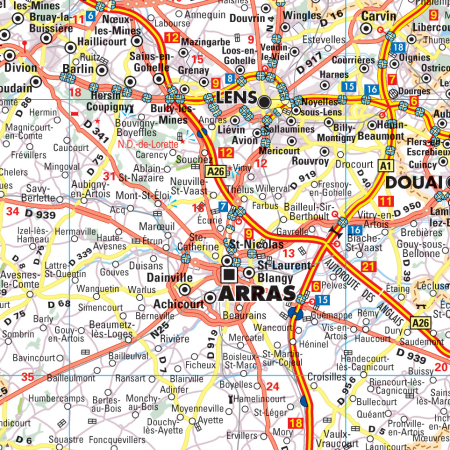 Carte de France quart nord-est - 2021 - Blay-Foldex