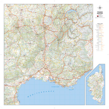 Carte de France quart sud-est - 2021 - Blay-Foldex