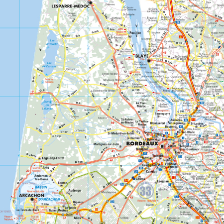 Carte de France quart sud-ouest - 2021 - Blay-Foldex