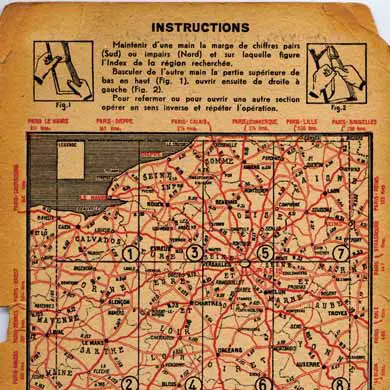 Carte Foldex ancienne 1 carré