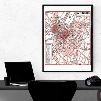 Posters de plans de ville vintage - Blay-Foldex