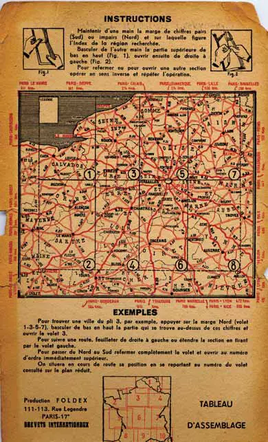 Carte Foldex ancienne 1