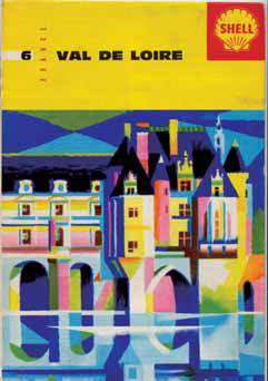 Carte Foldex ancienne pour Shell - Val de Loire