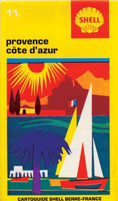 Carte Foldex ancienne pour Shell - Provence Côte d’Azur