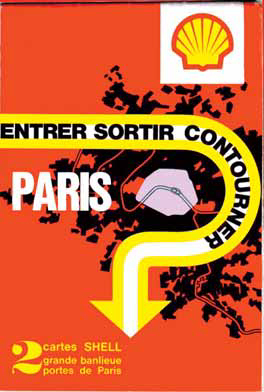 Carte Foldex ancienne pour Shell - Paris