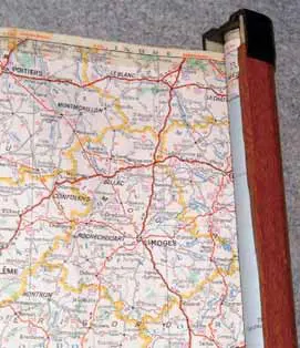 Carte Foldex ancienne pour Shell - carte à enroulement