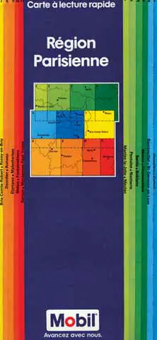 Carte Foldex ancienne pour Shell - région parisienne