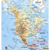 carte de l'Amérique du Nord pour agenda Blay-Foldex
