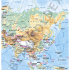 carte de l'Asie pour agenda Blay-Foldex