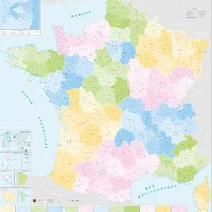 carte électorale des circonscriptions et cantons de France