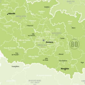 carte électorale des circonscriptions et cantons de France