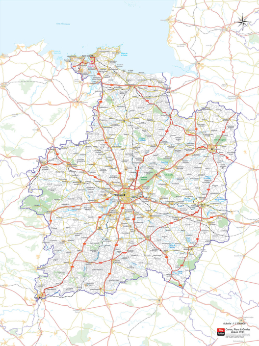 Carte De L Ille Et Vilaine Carte Num Rique Vectorielle Faite Par Blay