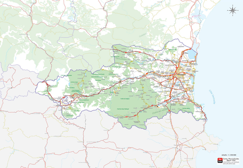 Carte à télécharger - département de les Pyrénées-Orientales - Blay-Foldex