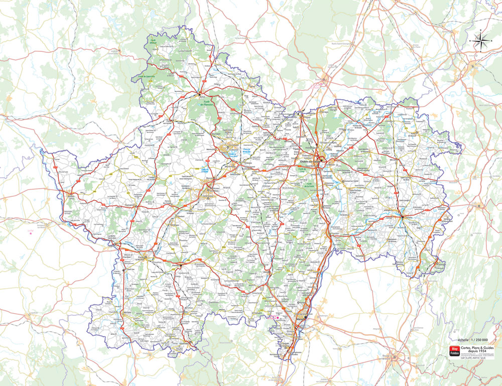 Carte à télécharger - département de la Saône-et-Loire - Blay-Foldex