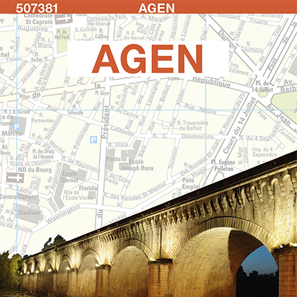 Plan de ville d'Agen - Blay-Foldex