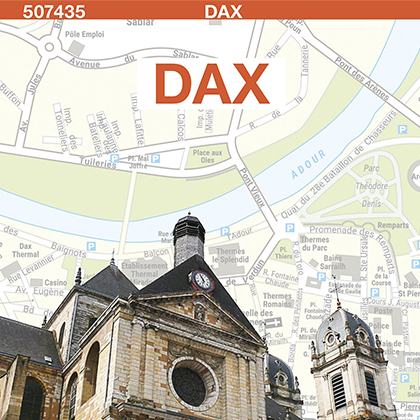 Plan de ville de Dax - Blay-Foldex