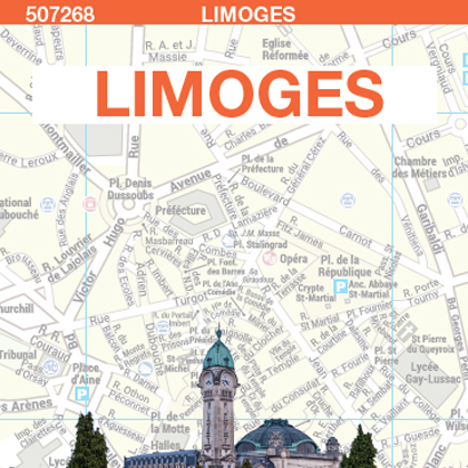 Plan de ville de Limoges - Blay-Foldex