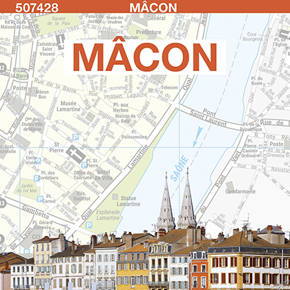 Plan de ville de Mâcon - Blay-Foldex