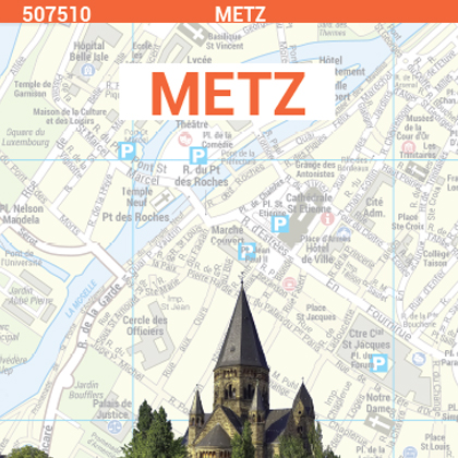 Plan de ville de Metz - Blay-Foldex