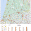 Poster de la carte routière du département des Landes