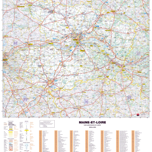 Poster de la carte routière du département du Maine-et-Loire