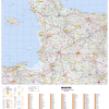 Dept_50 Poster de la carte routière du département de la Manche