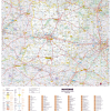 Poster de la carte routière du département de la Mayenne