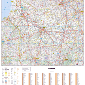 Poster de la carte routière du département de la Somme