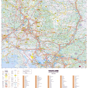 Poster de la carte routière du département du Vaucluse