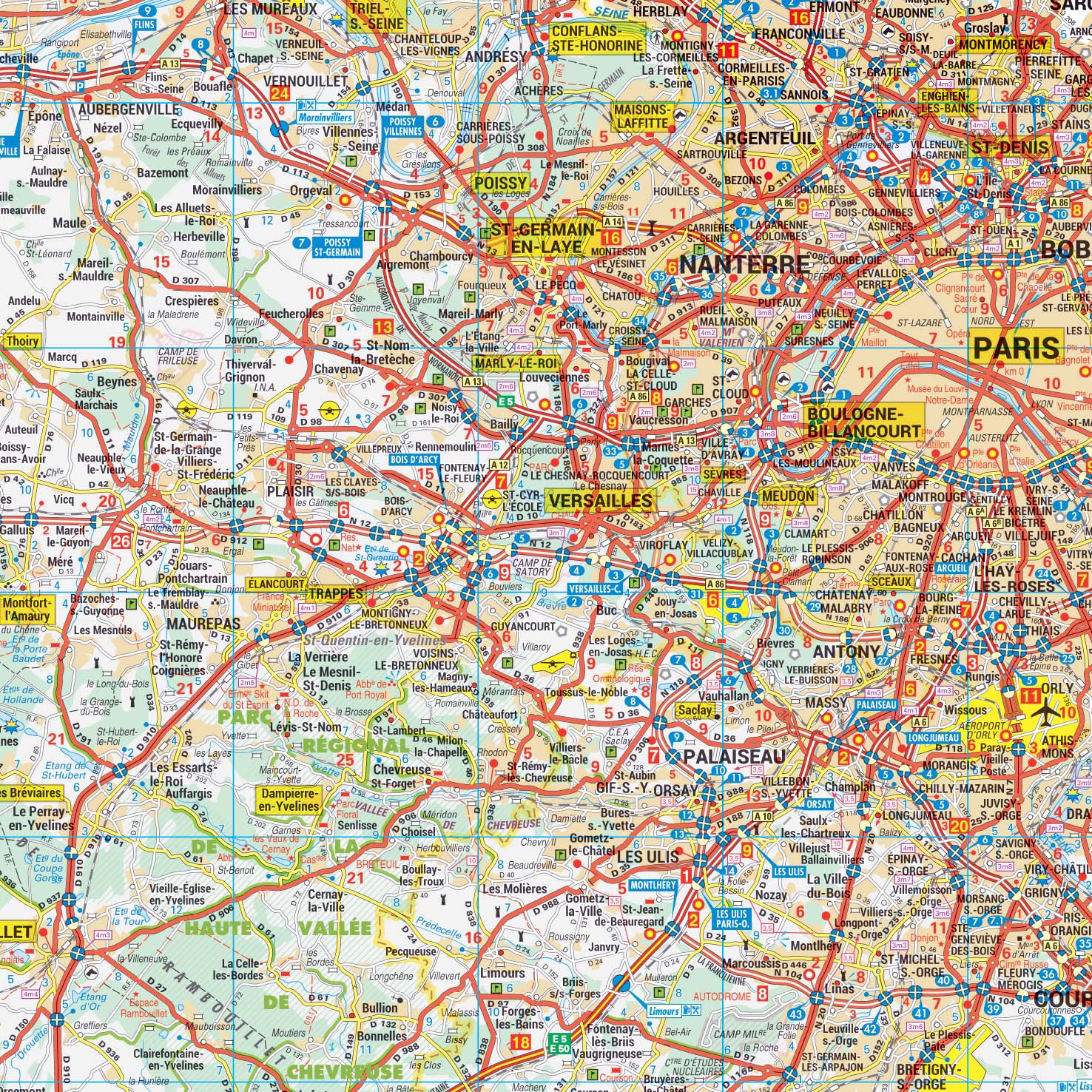 Poster de la carte routière du département de l'Oise