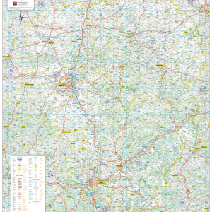 Poster de la carte routière de la région Limousin