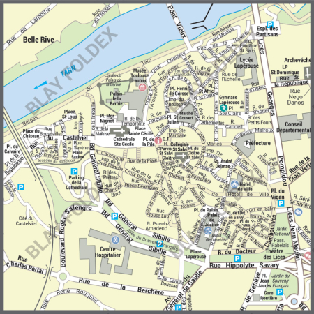 Poster du plan de ville d'Albi