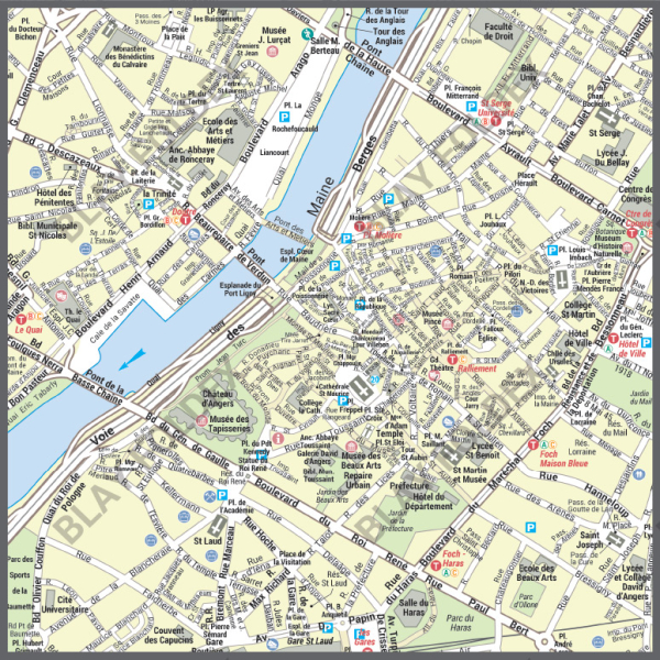 Poster du plan de ville d'Angers