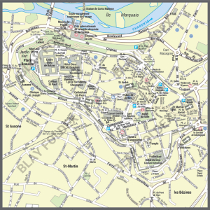 Poster du plan de ville d'Angoulême