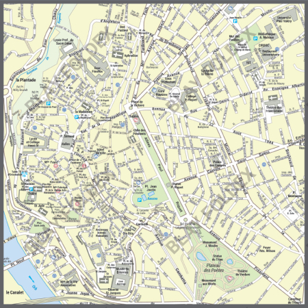 Poster du plan de ville de Béziers