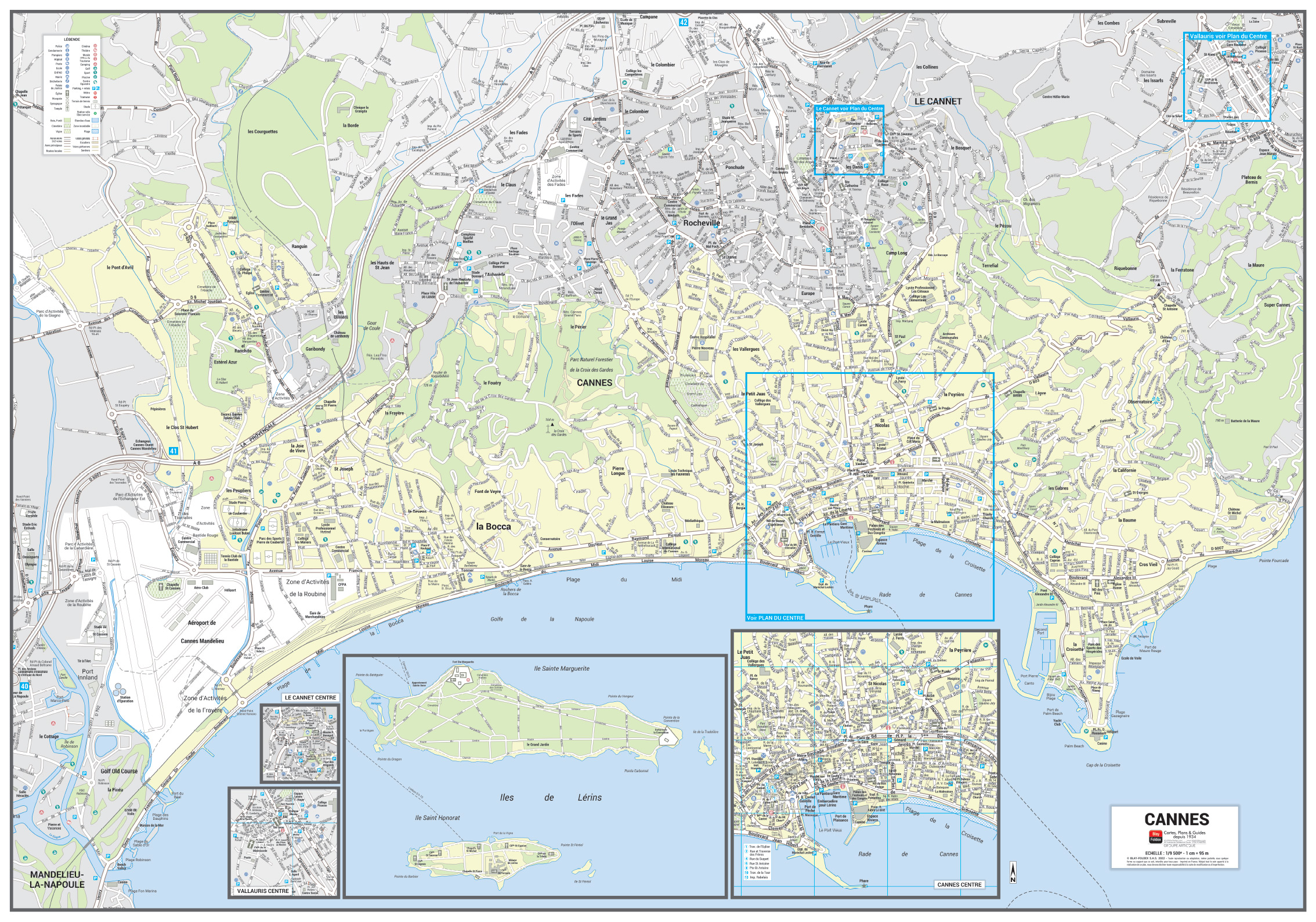 Poster du plan de ville de Cannes