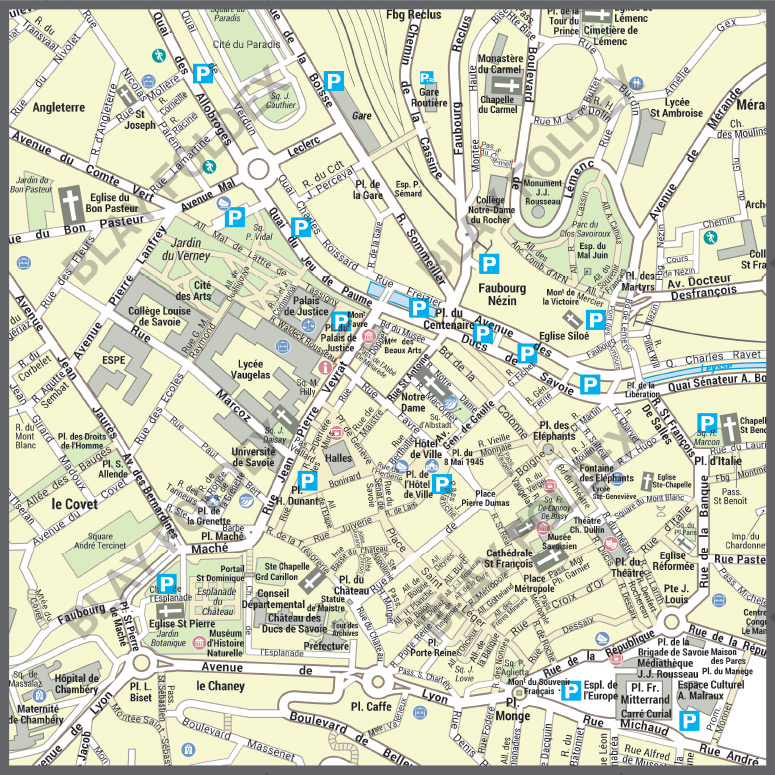 Poster du plan de ville de Chambéry