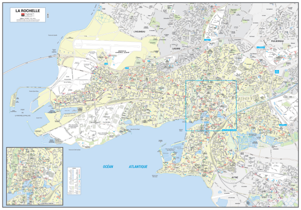 Poster du plan de ville de la Rochelle