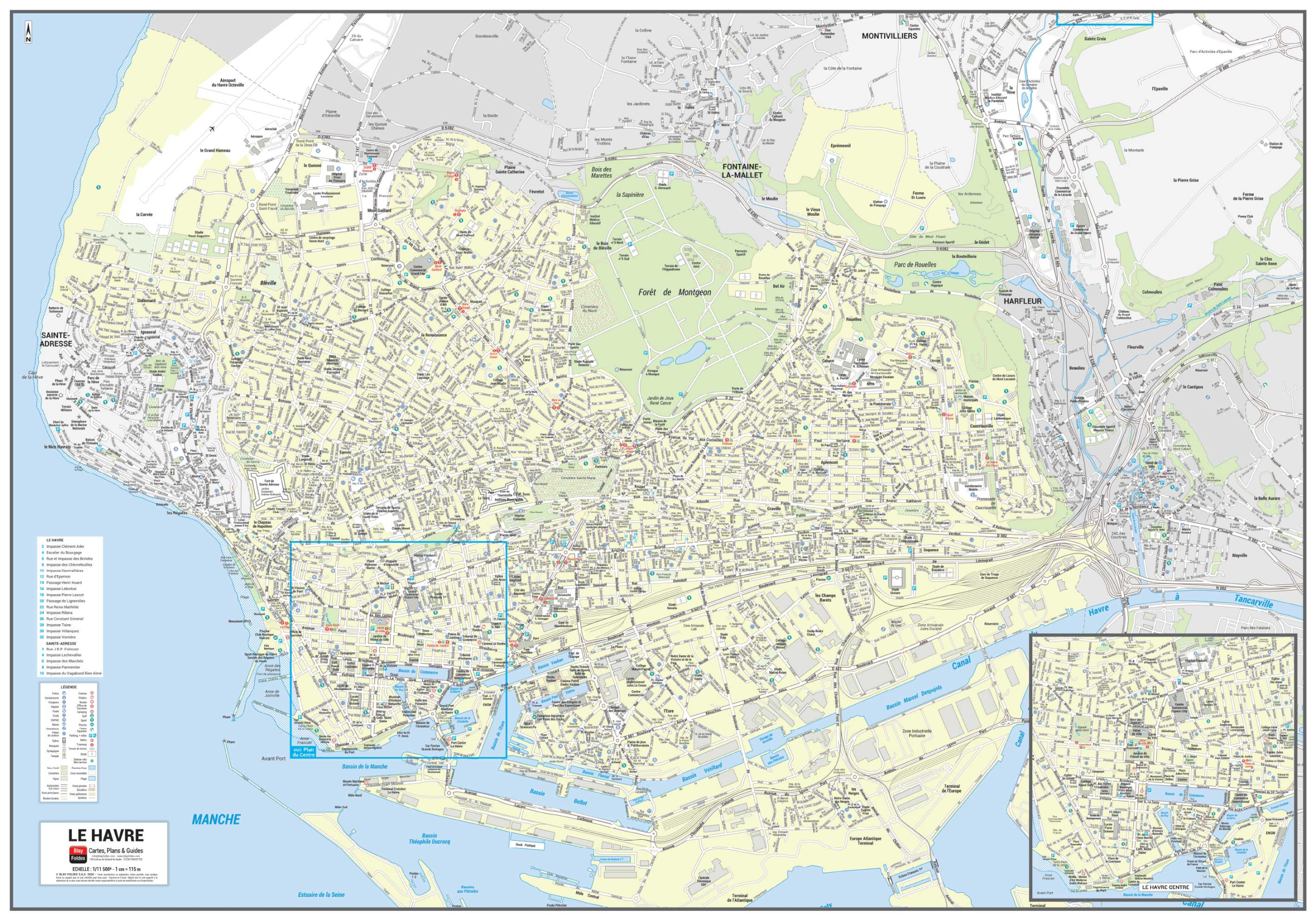Poster du plan de ville du Havre