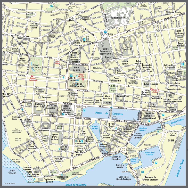 Poster du plan de ville du Havre