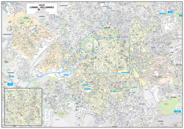 Poster du plan de ville de Lille