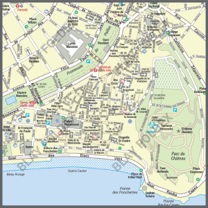 Poster du plan de ville de Nice