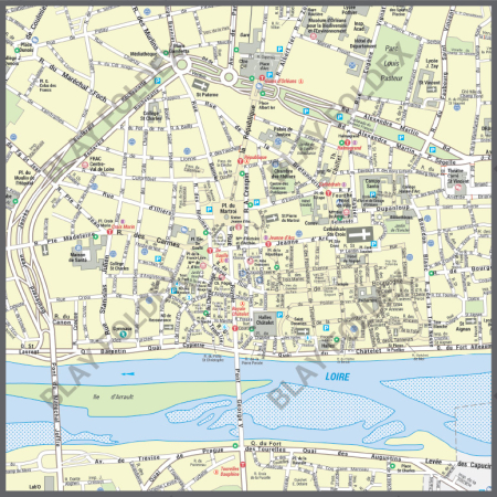 Poster du plan de ville d'Orléans