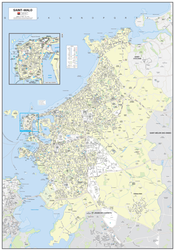 Poster du plan de ville de Saint-Malo