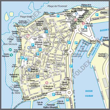 Poster du plan de ville de Saint-Malo