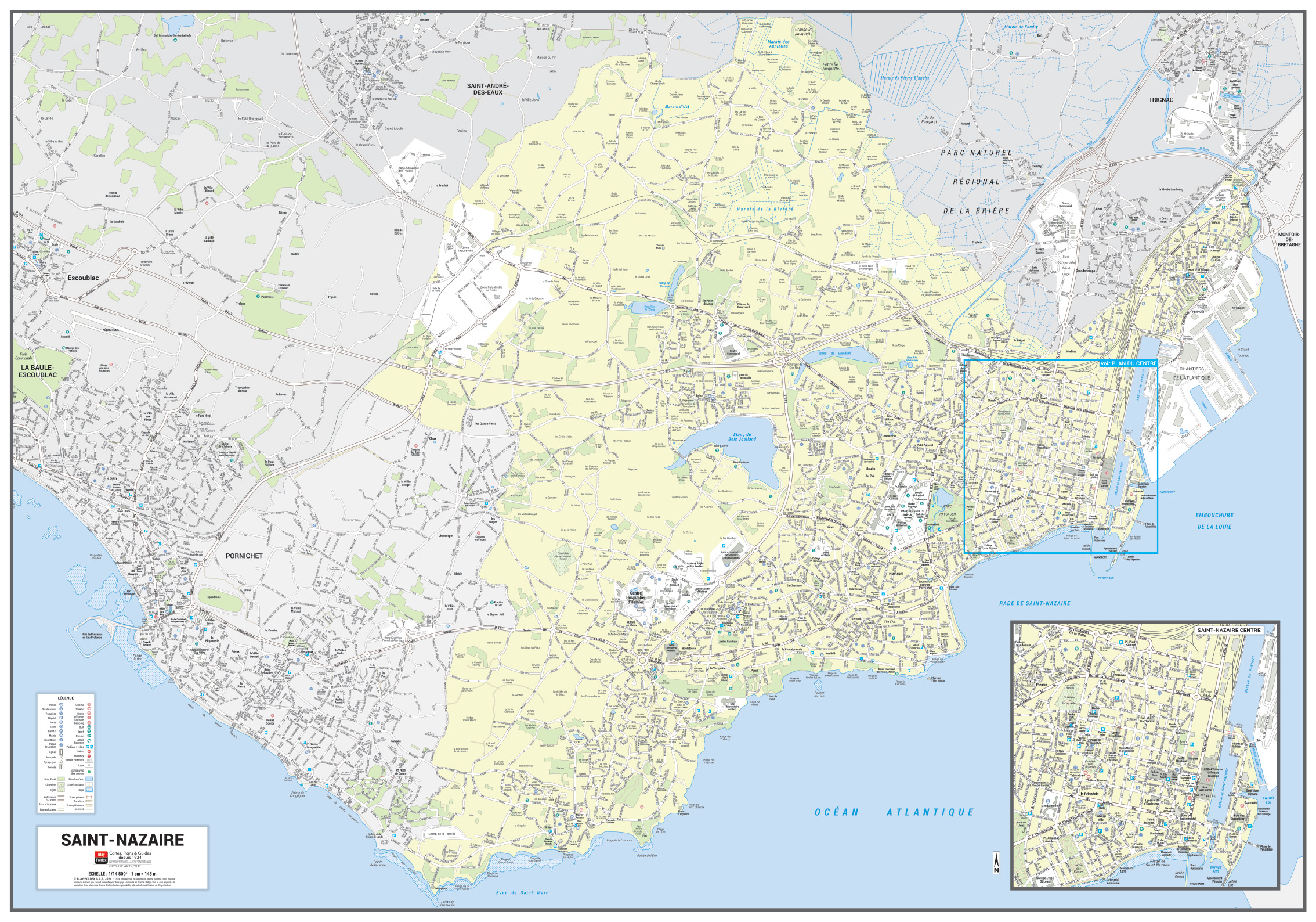Poster du plan de ville de Saint-Nazaire