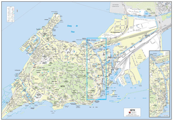 Poster du plan de ville de Sète