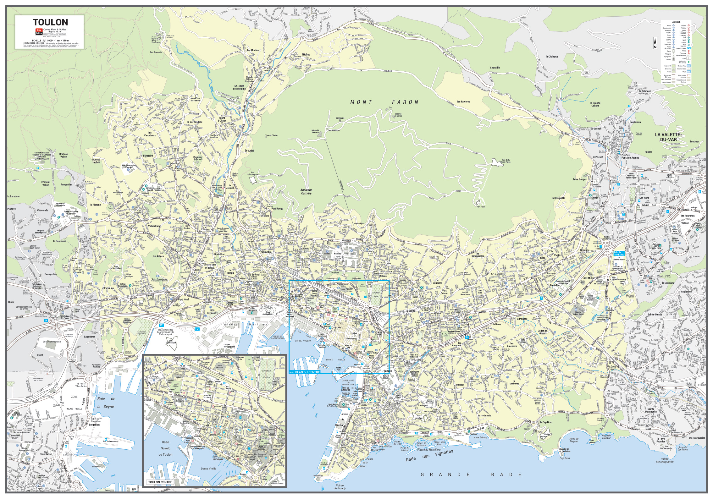 Poster du plan de ville de Toulon