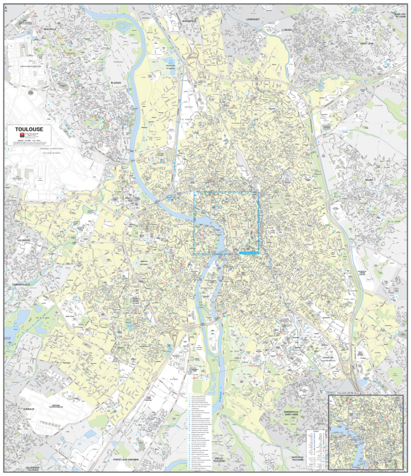 Poster du plan de ville de Toulouse