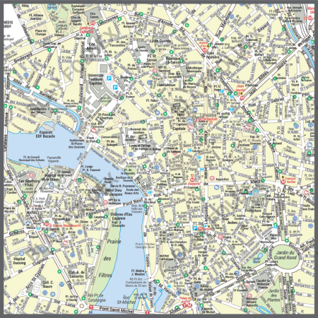 Poster du plan de ville de Toulouse